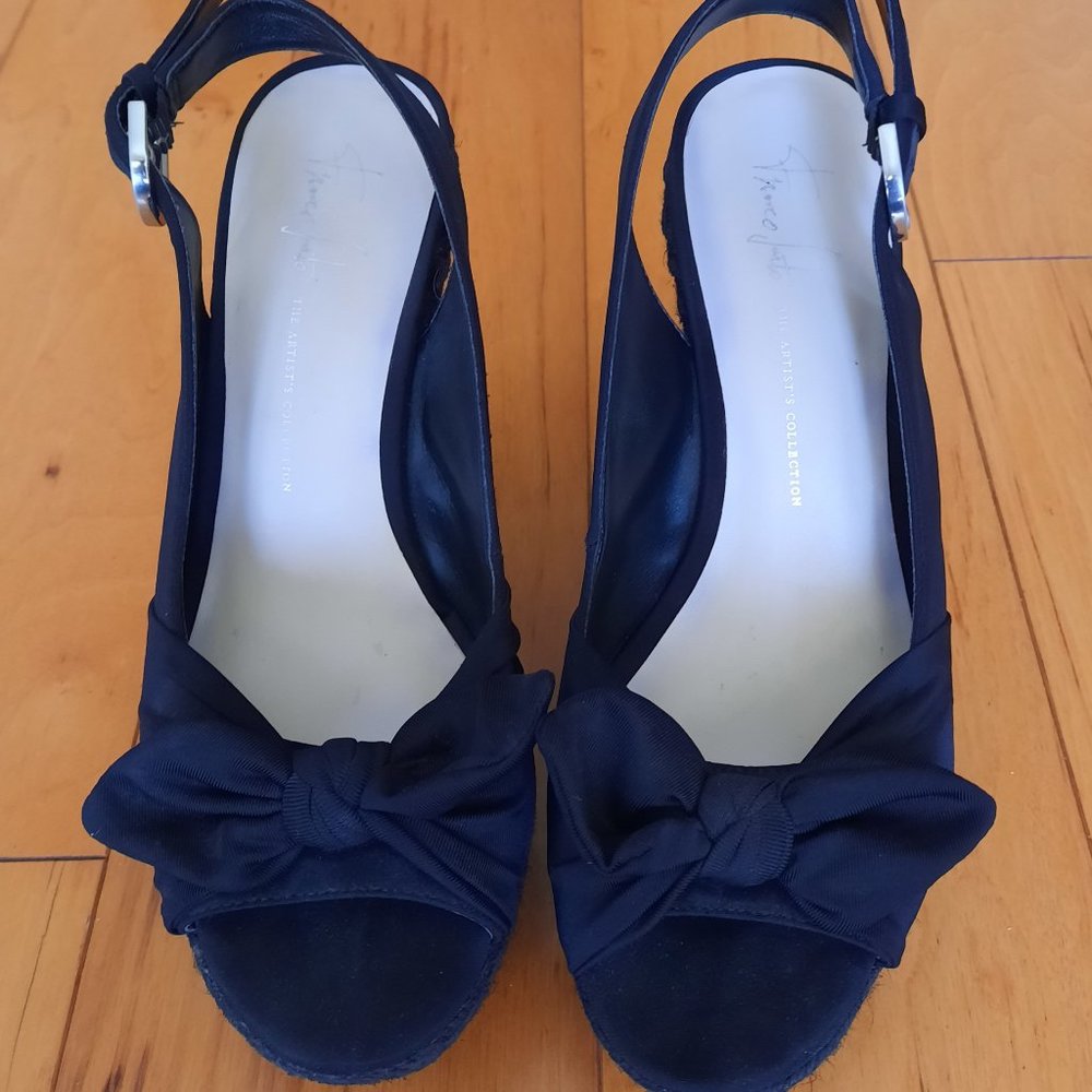 Franco Sarto sz 9.5 M wedge black